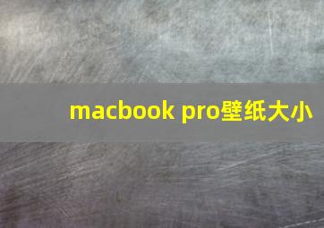 macbook pro壁纸大小